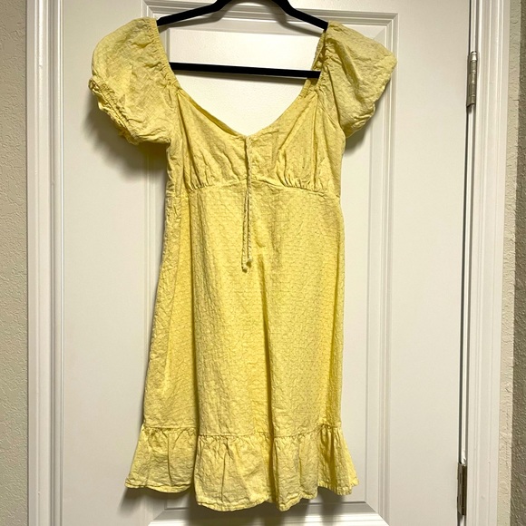 Yellow Puffy Sleeve Wild Fable Dress - Picture 1 of 4